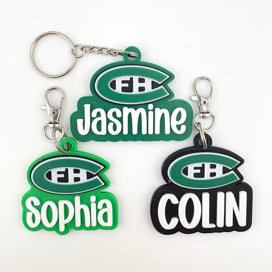 Personalized FHC Name Keychain - Stacked