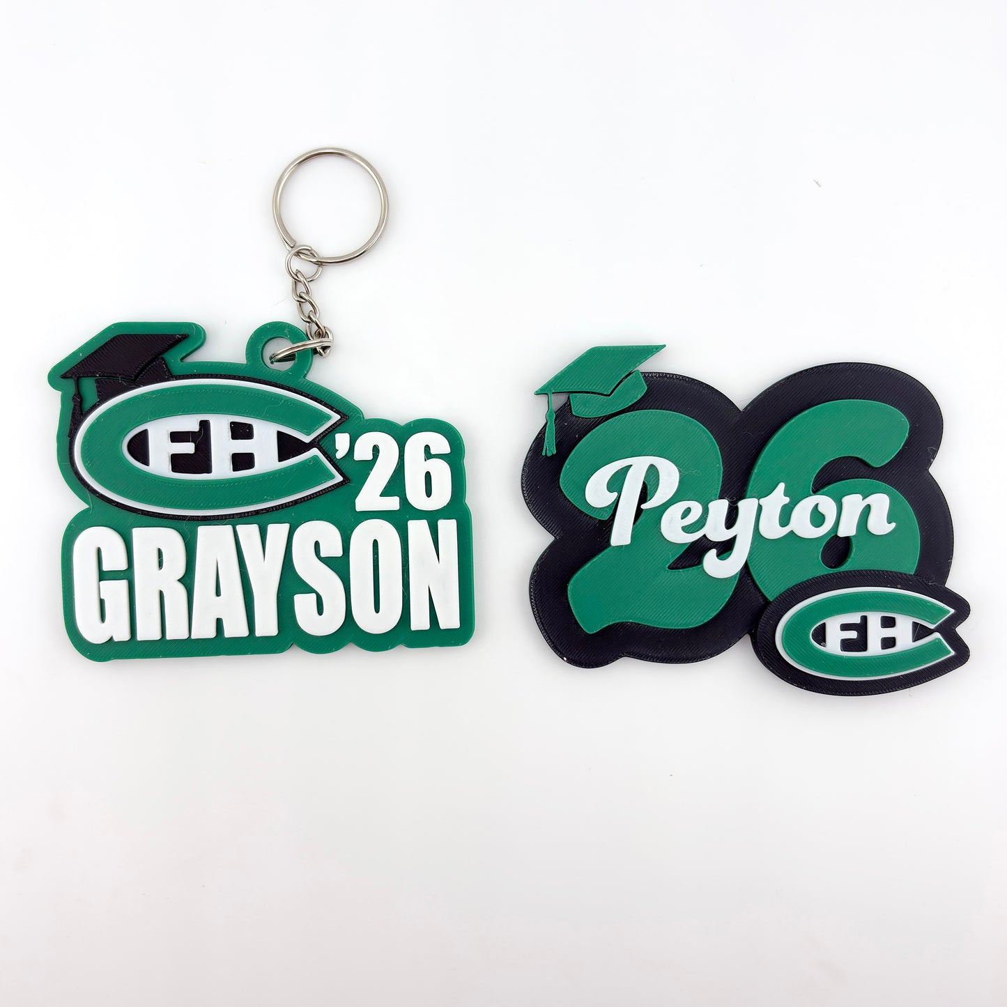 LARGE Personalized FHC Name Keychain/Magnet - Grad Year
