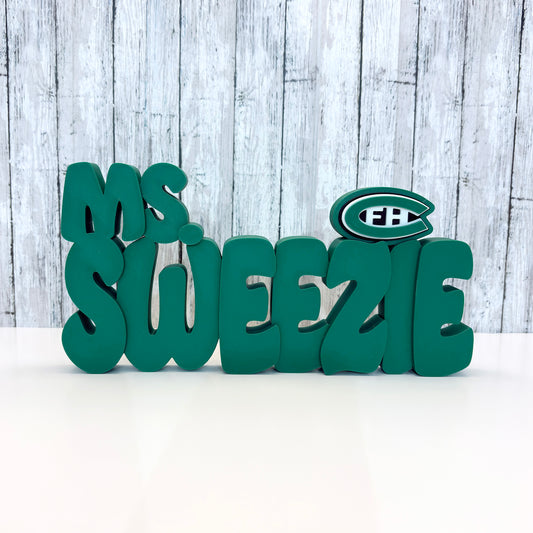 Personalized Desk Nameplate Blocky Letters FHC