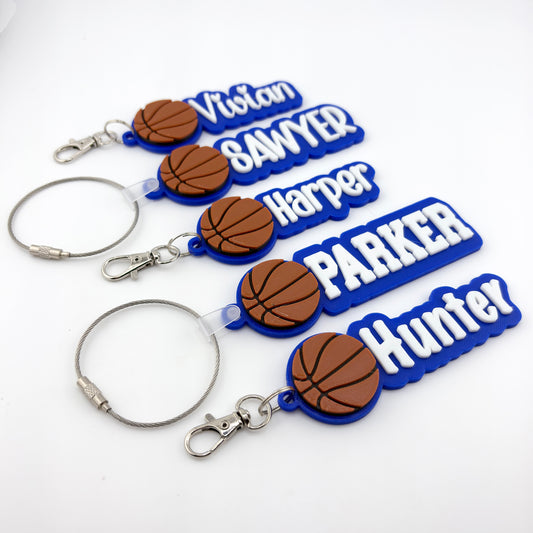 Personalized Basketball Name Tag Keychain