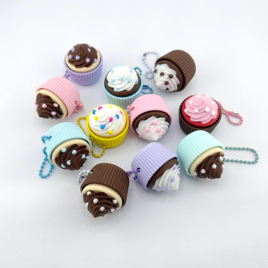 Cupcake Clicker Fidget Keychain